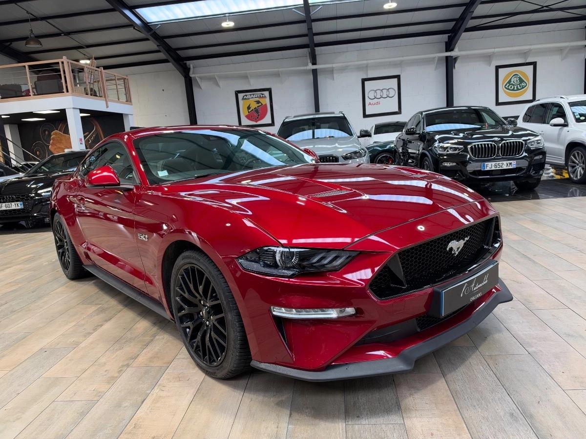 Ford Mustang VI (2) FASTBACK 5.0 V8 450 GT BVA10 /ROUGE RUBY/CARPLAY/SUIVI FORD/