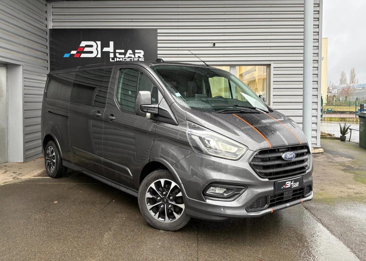 Image: Ford Transit Custom Vu Sport Cabine Approfondie Spécipro 185 ch 2.0 TDCI L2H1 TVA récupérable