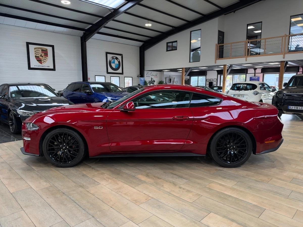 Ford Mustang VI (2) FASTBACK 5.0 V8 450 GT BVA10 /ROUGE RUBY/CARPLAY/SUIVI FORD/