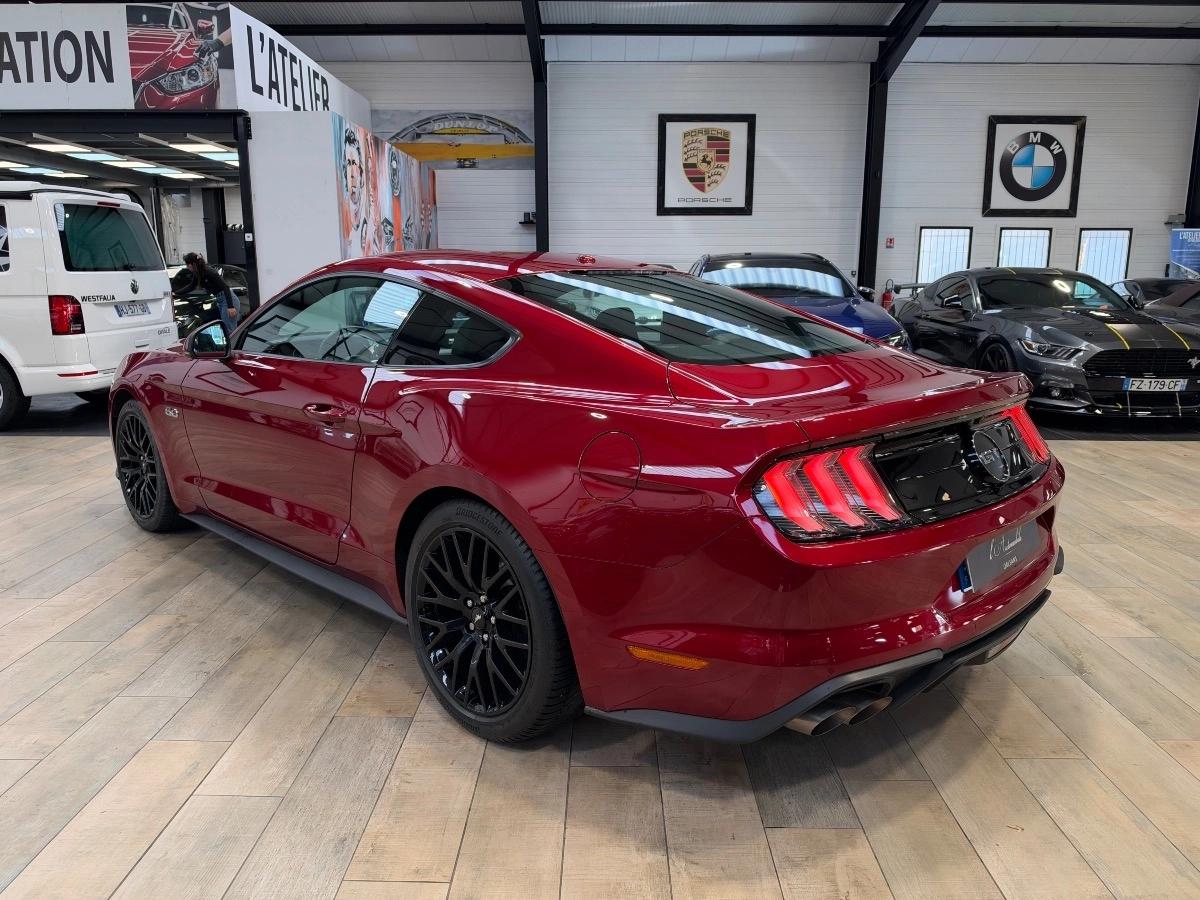 Ford Mustang VI (2) FASTBACK 5.0 V8 450 GT BVA10 /ROUGE RUBY/CARPLAY/SUIVI FORD/